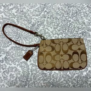 NWOT Coach Monogram Wristlet